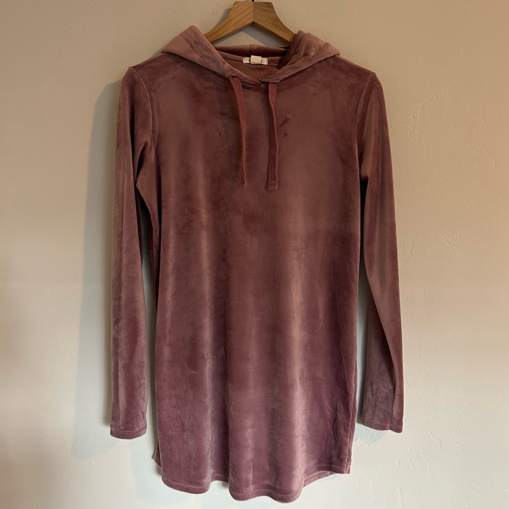 Garage Velvet Hoodie Dress